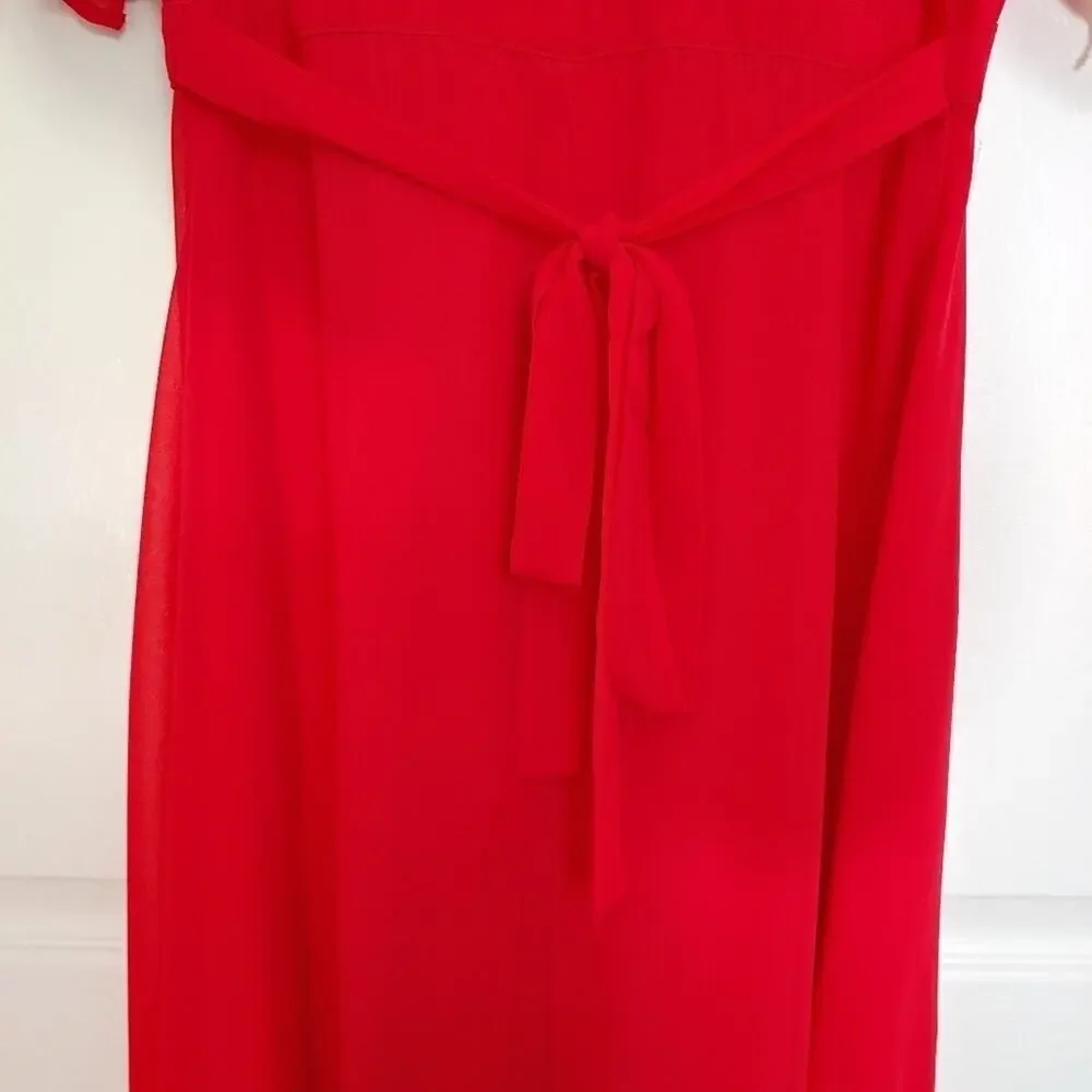 BB Dakota RSVP Maxi Wrap Dress Deep V-Neck Ethereal Fairycore Romantic Sz S - Picture 11 of 14